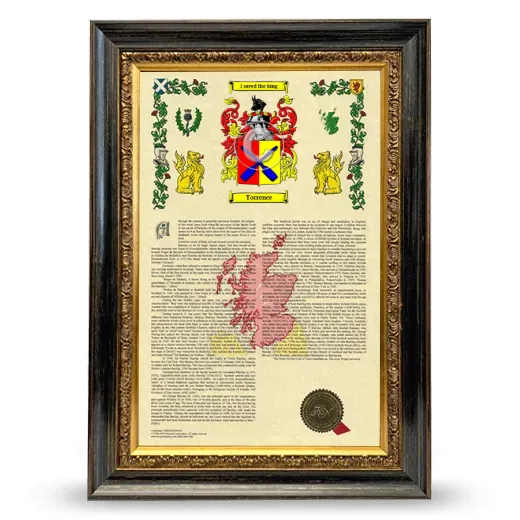 Torrence Armorial History Framed - Heirloom