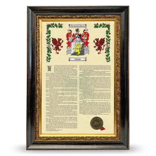 Travor Armorial History Framed - Heirloom