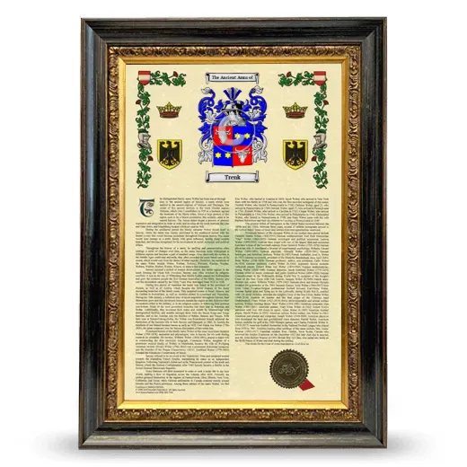 Trenk Armorial History Framed - Heirloom