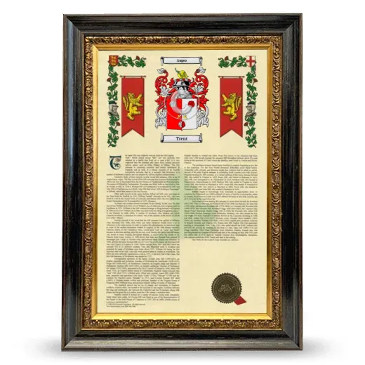 Trent Armorial History Framed - Heirloom