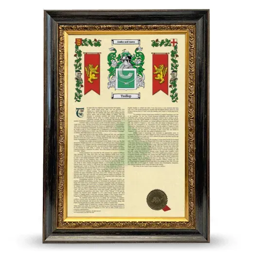 Trollop Armorial History Framed - Heirloom