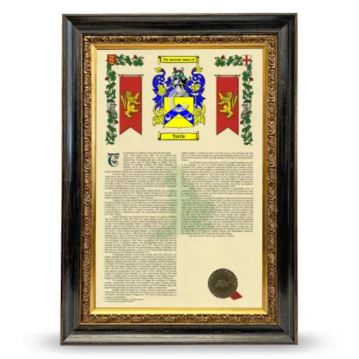 Tuttle Armorial History Framed - Heirloom