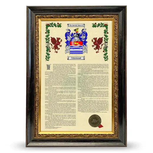 Usherwood Armorial History Framed - Heirloom