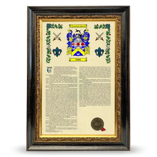 Valais Armorial History Framed - Heirloom