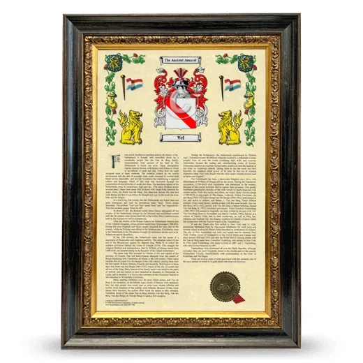 Vel Armorial History Framed - Heirloom