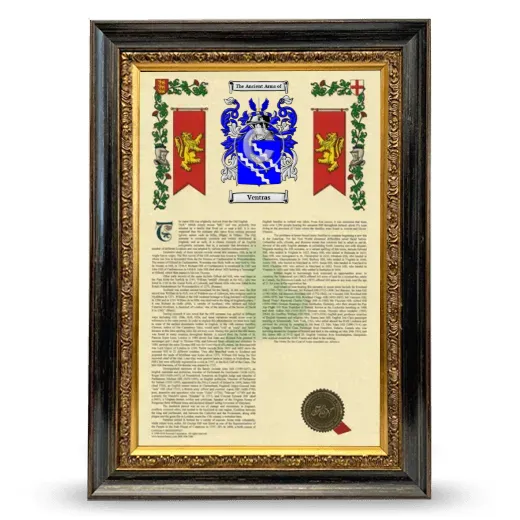 Ventras Armorial History Framed - Heirloom