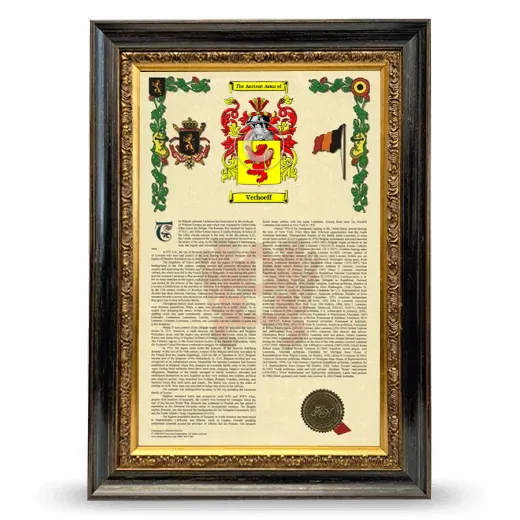 Verhoeff Armorial History Framed - Heirloom