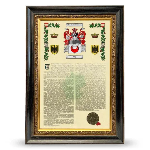 Vit Armorial History Framed - Heirloom
