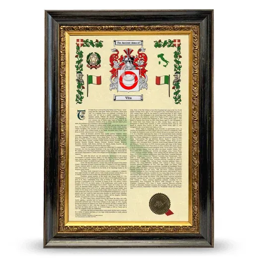 Vita Armorial History Framed - Heirloom