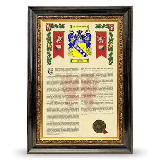 Viteck Armorial History Framed - Heirloom