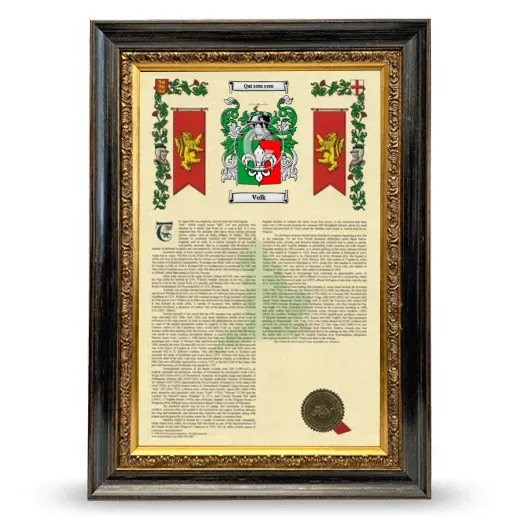Volk Armorial History Framed - Heirloom