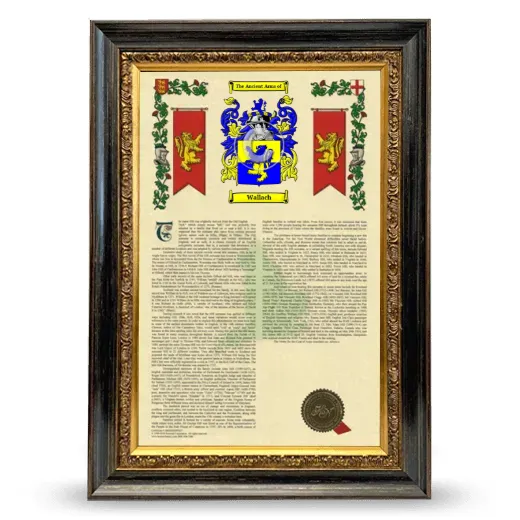 Wallach Armorial History Framed - Heirloom