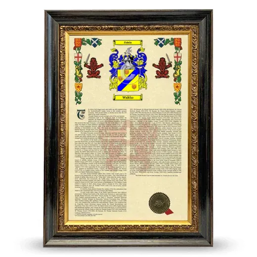 Waltho Armorial History Framed - Heirloom