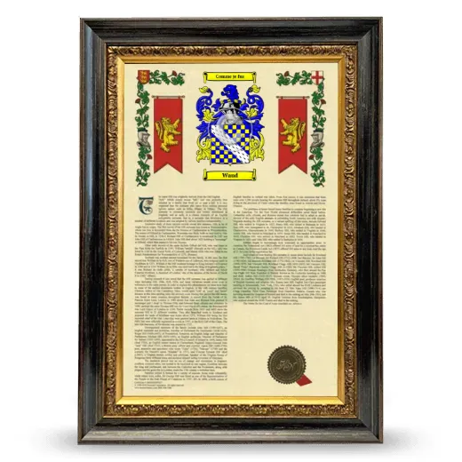 Waud Armorial History Framed - Heirloom