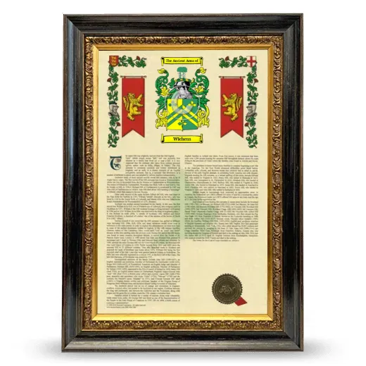 Wichens Armorial History Framed - Heirloom