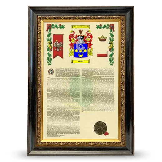 Wicki Armorial History Framed - Heirloom