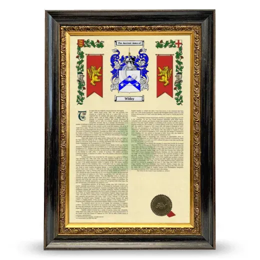 Widay Armorial History Framed - Heirloom