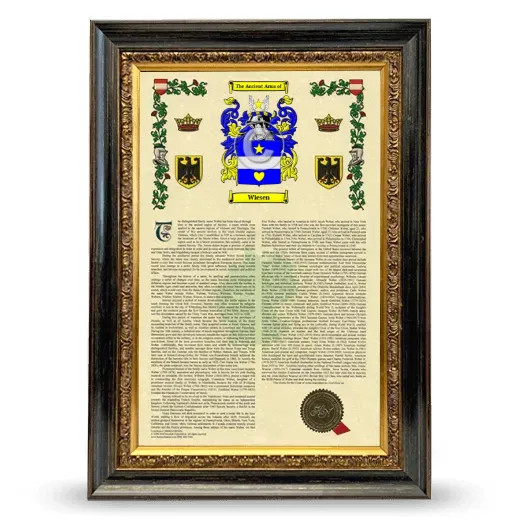 Wiesen Armorial History Framed - Heirloom