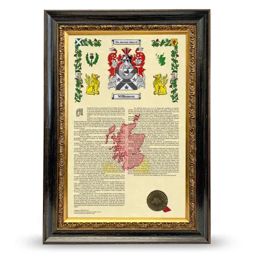 Williamson Armorial History Framed - Heirloom