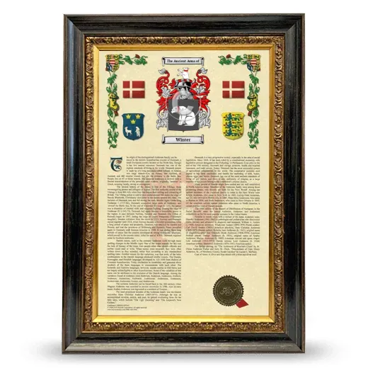 Winter Armorial History Framed - Heirloom