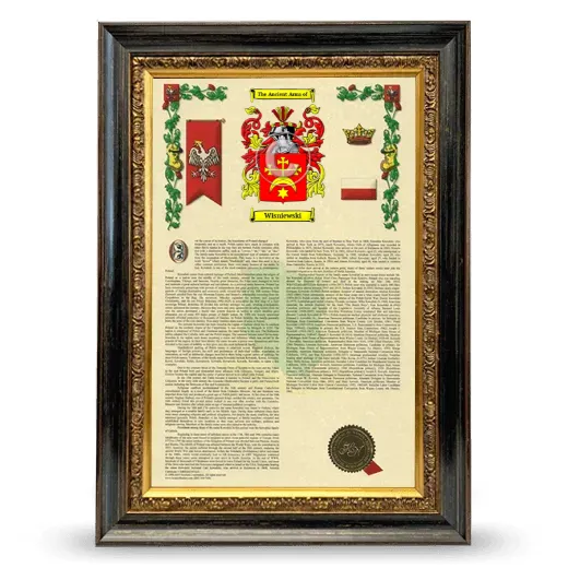 Wisniewski Armorial History Framed - Heirloom