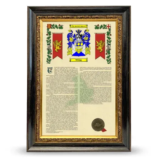 Witing Armorial History Framed - Heirloom