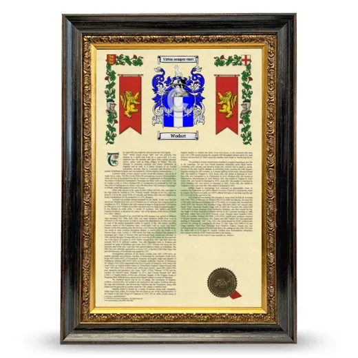Wodart Armorial History Framed - Heirloom