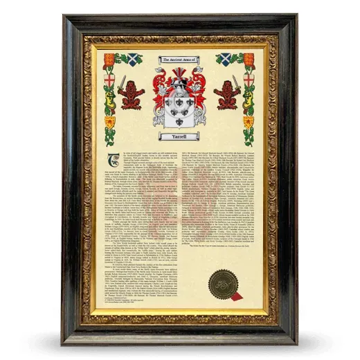 Yarrell Armorial History Framed - Heirloom