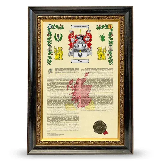 Yule Armorial History Framed - Heirloom