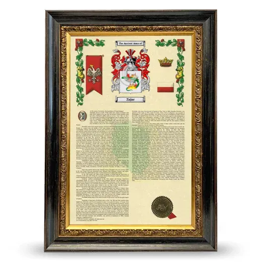 Zajac Armorial History Framed - Heirloom
