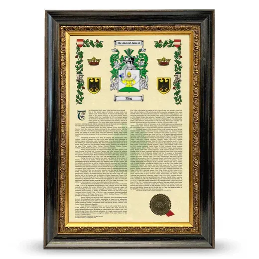 Zing Armorial History Framed - Heirloom