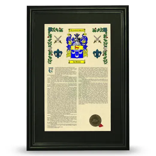 La Beaux Deluxe Armorial Framed - Black