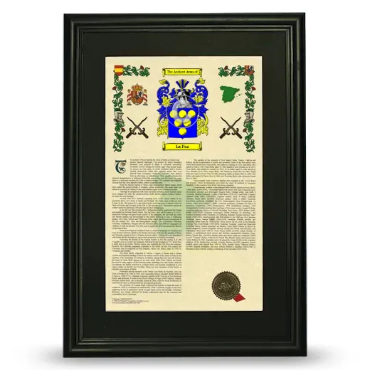 La Paz Deluxe Armorial Framed - Black