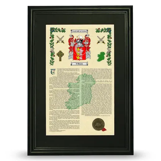 O'Bryan Deluxe Armorial Framed - Black