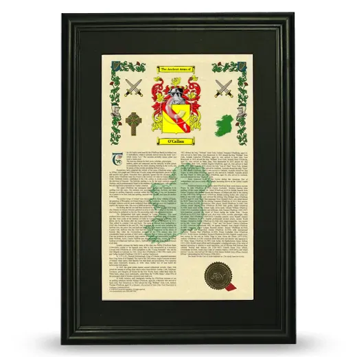 O'Callan Deluxe Armorial Framed - Black