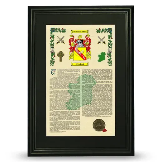 O'Callend Deluxe Armorial Framed - Black