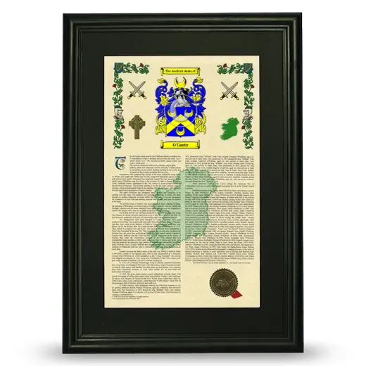 O'Canty Deluxe Armorial Framed - Black