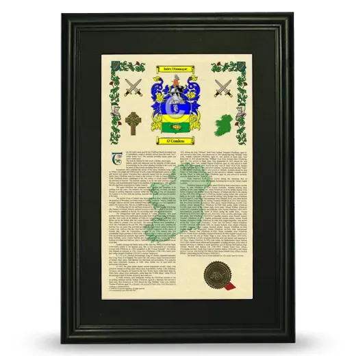 O'Conlon Deluxe Armorial Framed - Black