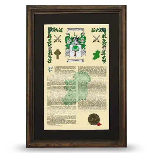 O'Conner Deluxe Armorial Framed - Brown
