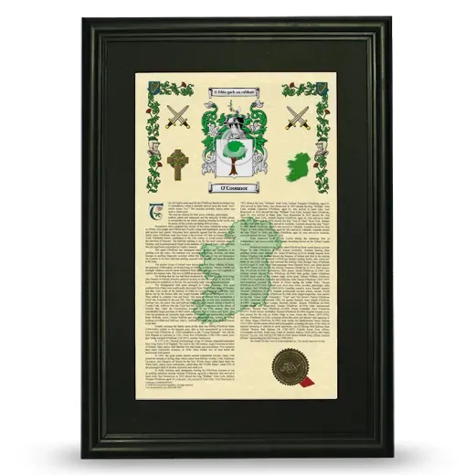 O'Coonnor Deluxe Armorial Framed - Black