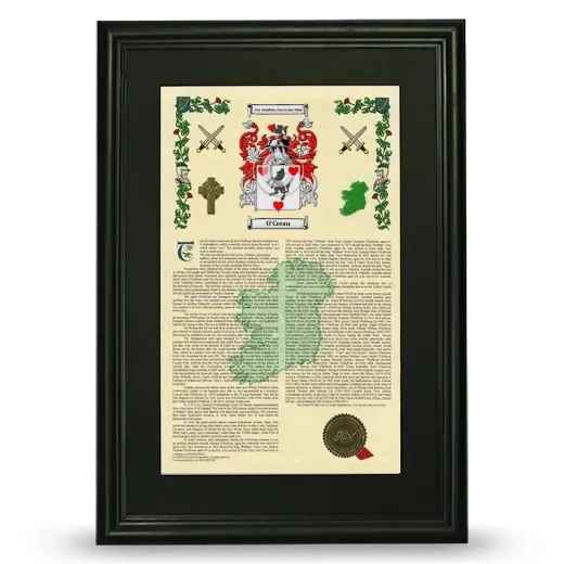 O'Crean Deluxe Armorial Framed - Black