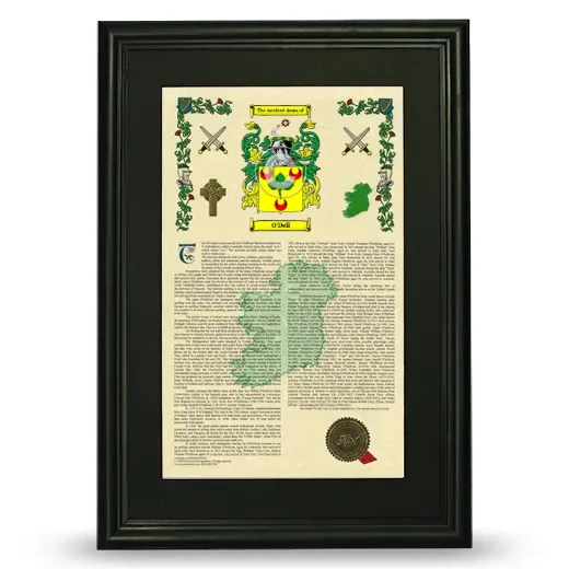 O'Dell Deluxe Armorial Framed - Black