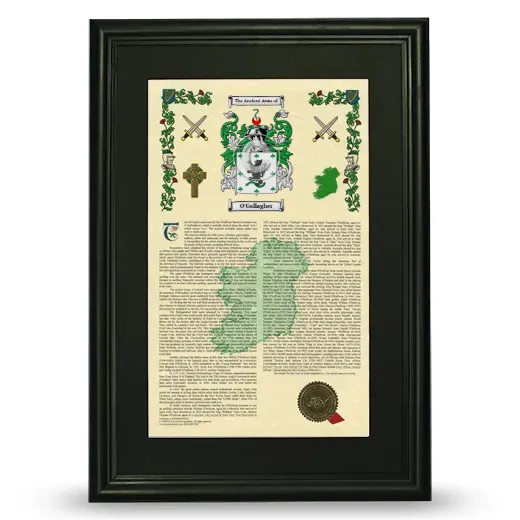 O'Gallagher Deluxe Armorial Framed - Black