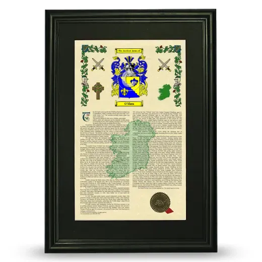 O'Shea Deluxe Armorial Framed - Black