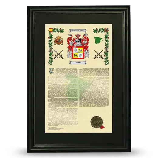 Acebo Deluxe Armorial Framed - Black