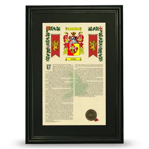 Achely Deluxe Armorial Framed - Black