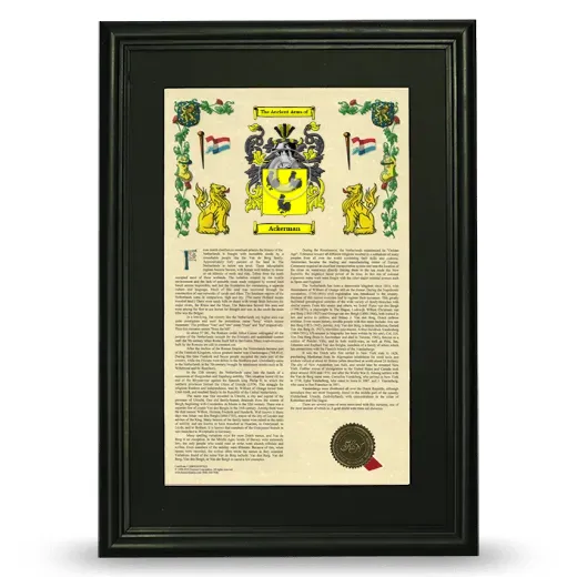 Ackerman Deluxe Armorial Framed - Black