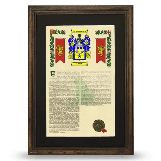 Addlyn Deluxe Armorial Framed - Brown