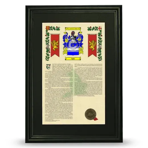 Agis Deluxe Armorial Framed - Black