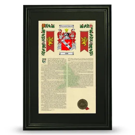 Aide Deluxe Armorial Framed - Black